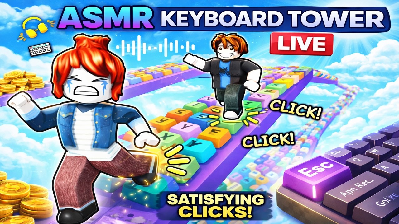 Keyboard Tower LIVE 🎧 Relaxing ASMR Keyboard Gameplay