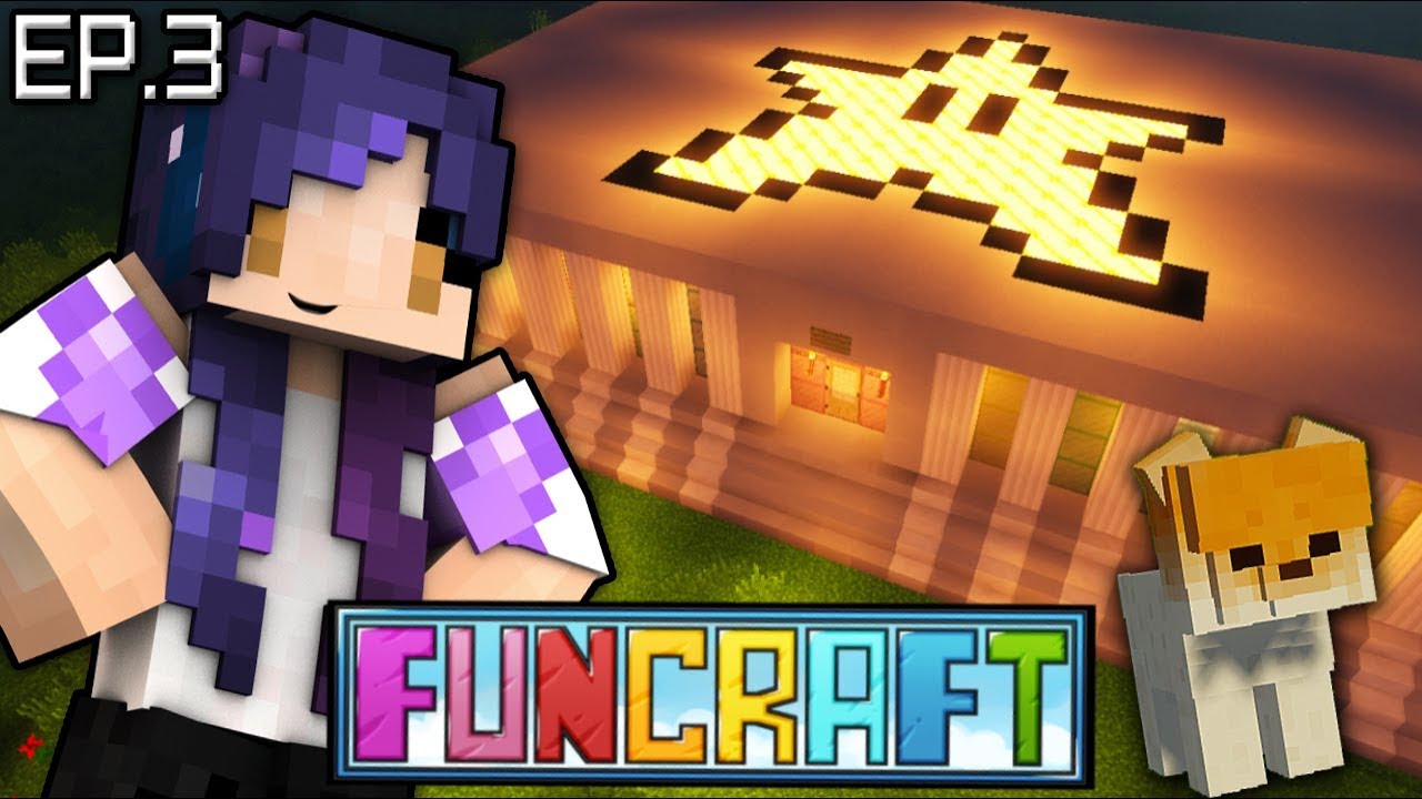 My New Glowing Star Colosseum House!! | FunCraft Minecraft Ep. 3