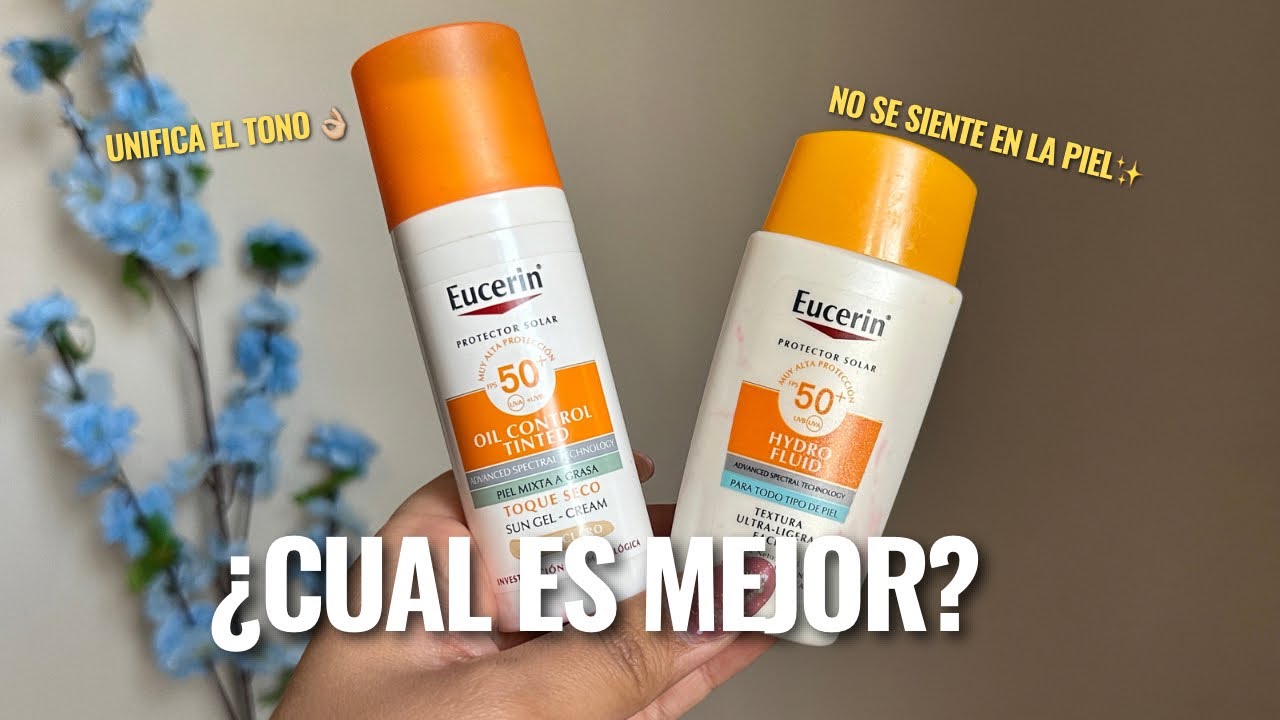 Fotoprotectores solares EUCERIN con TOQUE DE COLOR y FPS 50🔥El más nuevo es de textura ligera😱