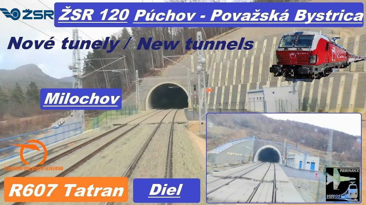 Cabview ► Nové železničné tunely Diel a Milochov | Pohľad z kabíny ► December 2021