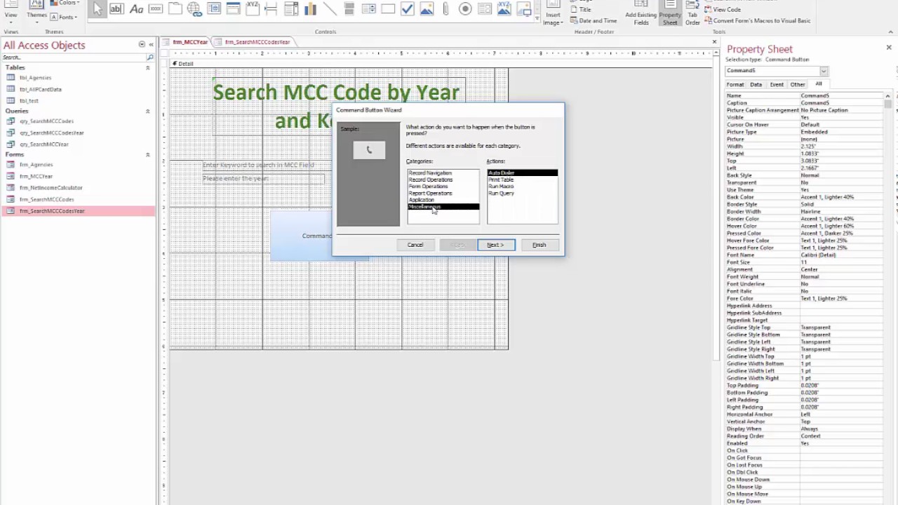 Building an Access form that passes a parameter value to a query