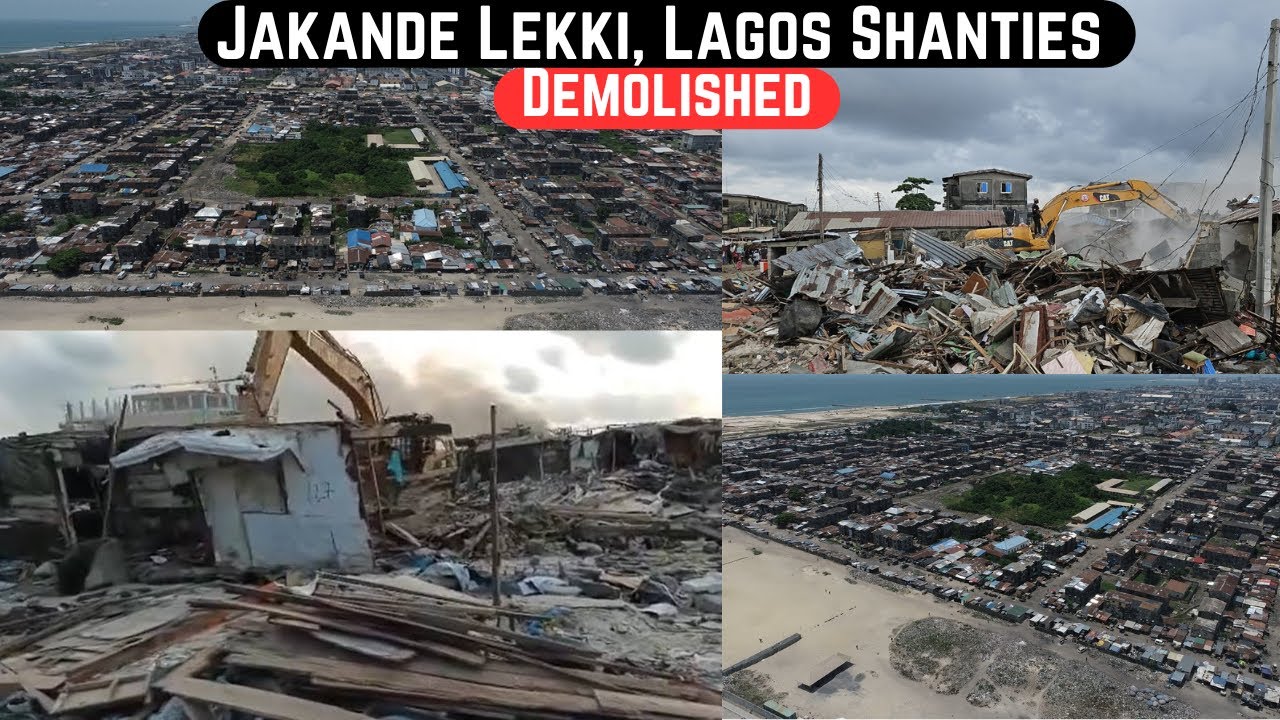 Lagos State Demolishes Shanties & Illegal Structures In Jakande Lekki, Lagos
