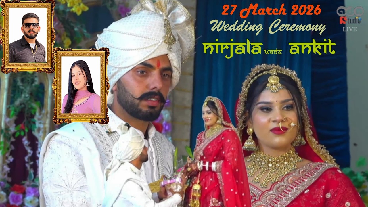 🔴LIVE ||  Nirjala 💕Ankit  Happy wedding  Ceremony  || @adnstudioplus ​