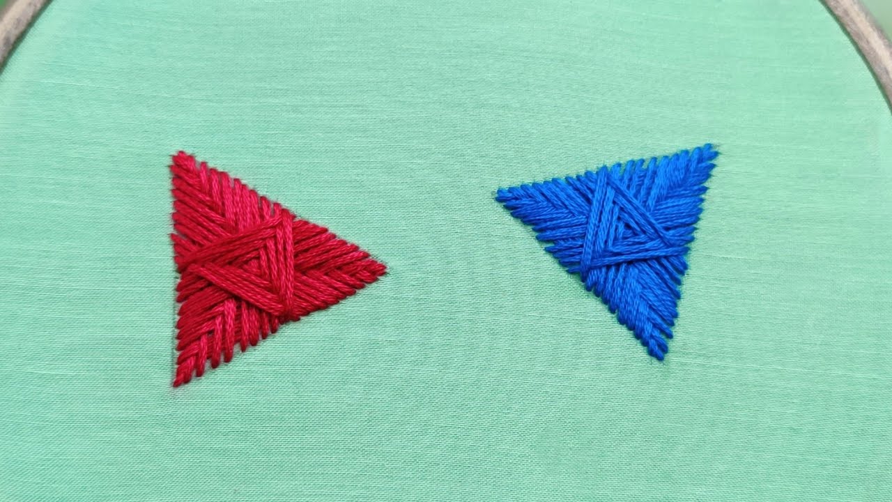 Triangle Norwich Stitch All Over Embroidery Design for Dress | Hand Embroidery Stitches