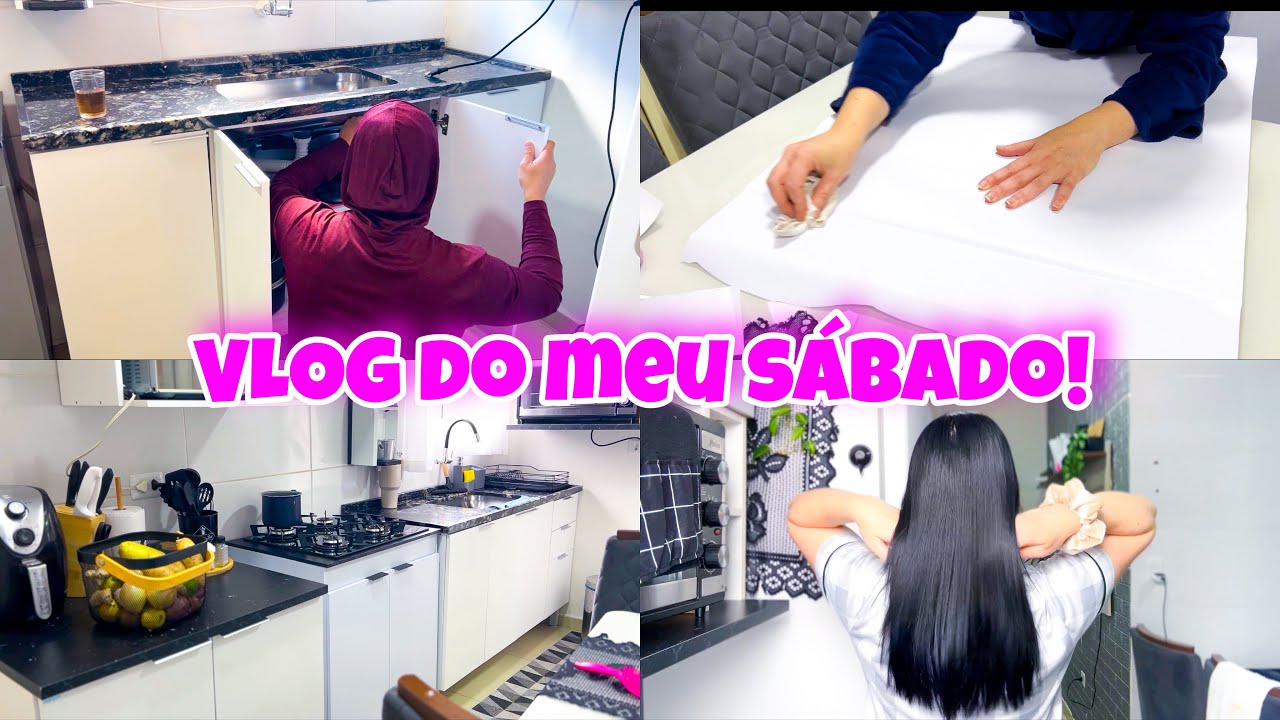 VLOG DO MEU SÁBADO / BALCÃO NOVO, ENVELOPEI MEU ARMÁRIO E FIZ OITAVA APLICAÇÃO DE HENÊ ❤️