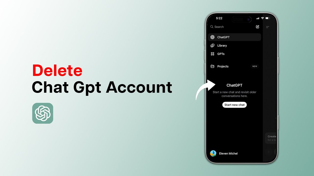 Как удалить учетную запись ChatGPT?