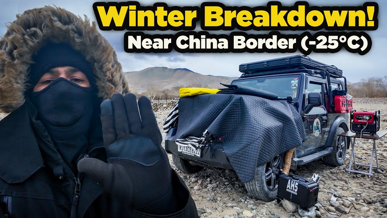 Surviving Winter Ladakh: Diesel Car Breakdown at -25°C Near China Border!