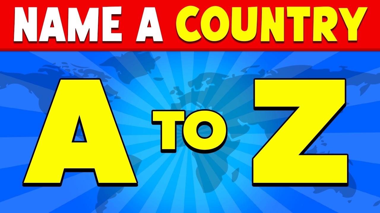 Name a COUNTRY from A to Z 🌎🚩 | Country Alphabet Quiz | Guess the Country