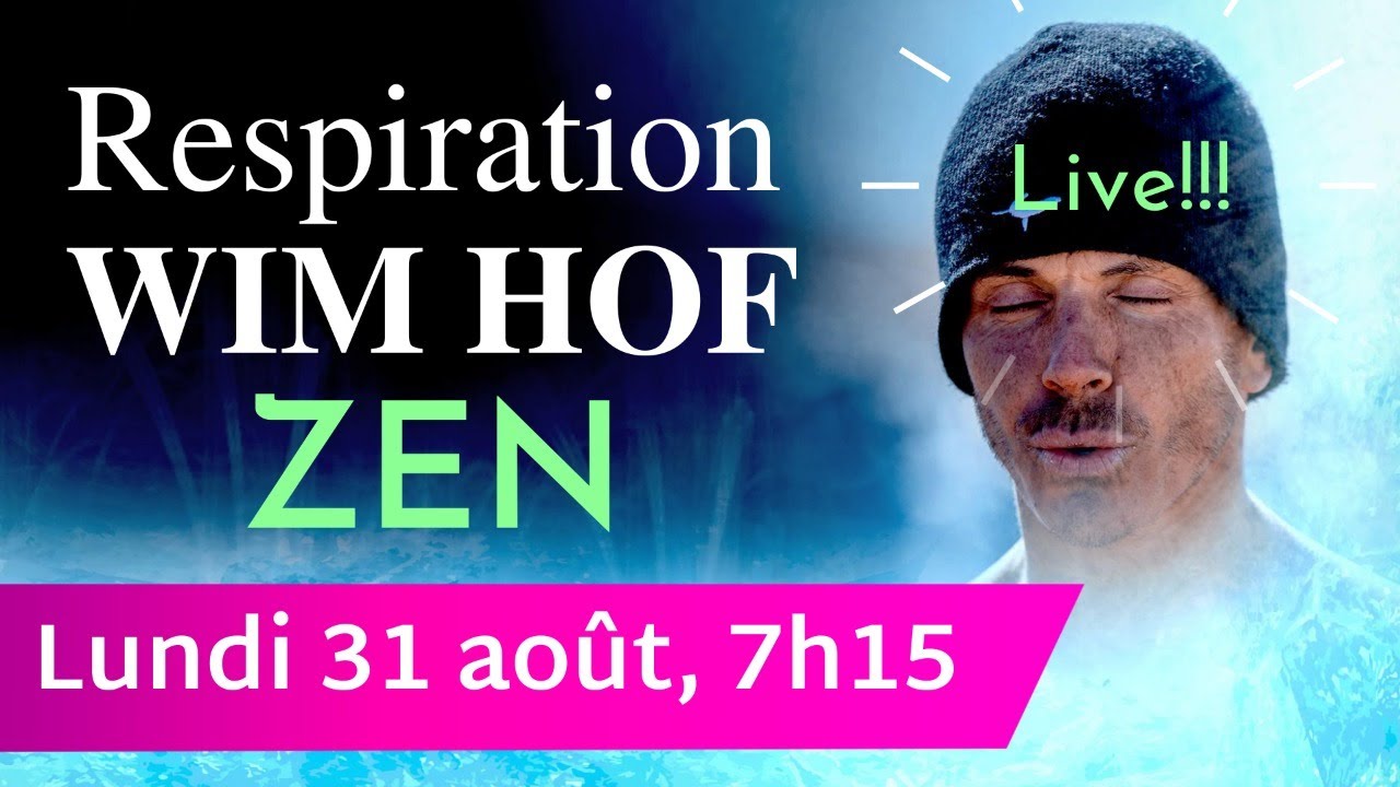 3 cycles de respiration Wim Hof en mode zen 100% relax. 🧘‍♂️ Live.