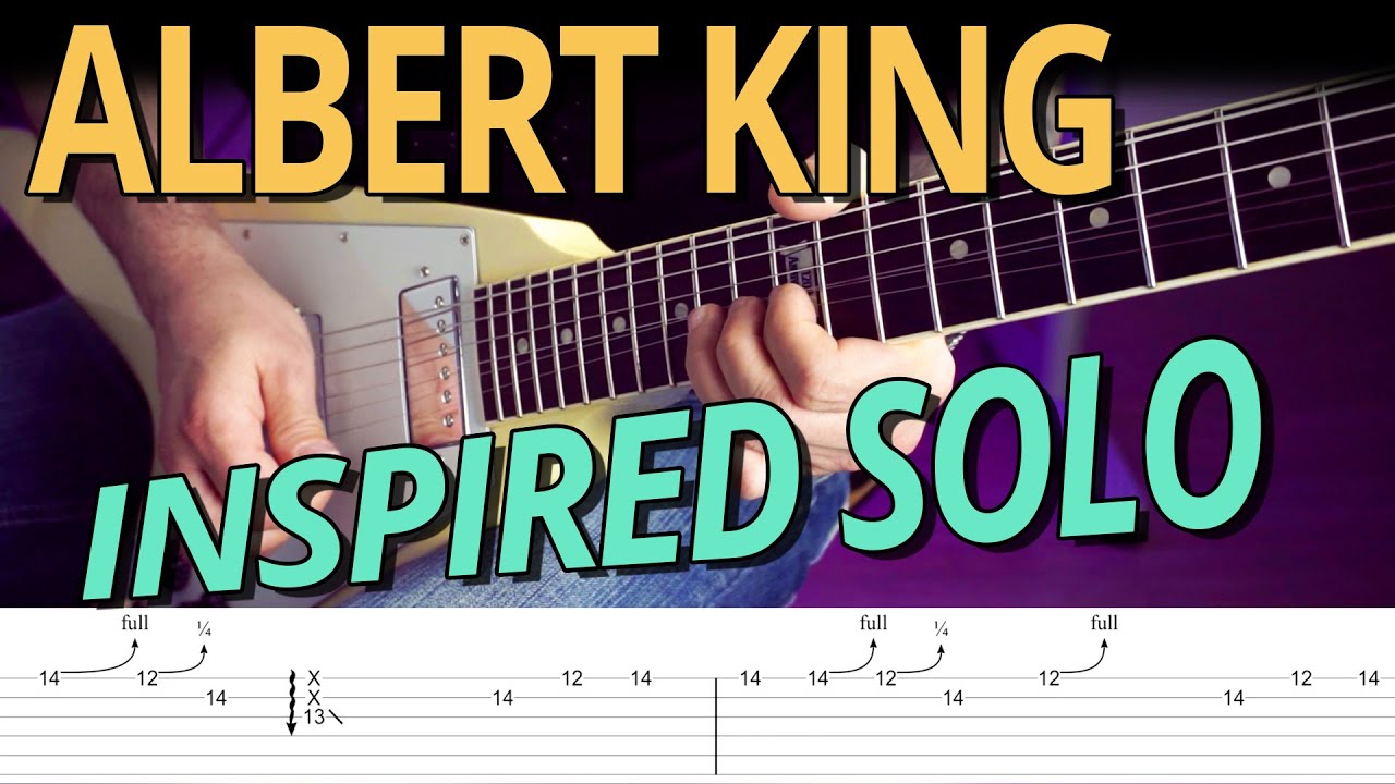 Blues Guitar Solo inspired by Albert King with TABS // DBL 352