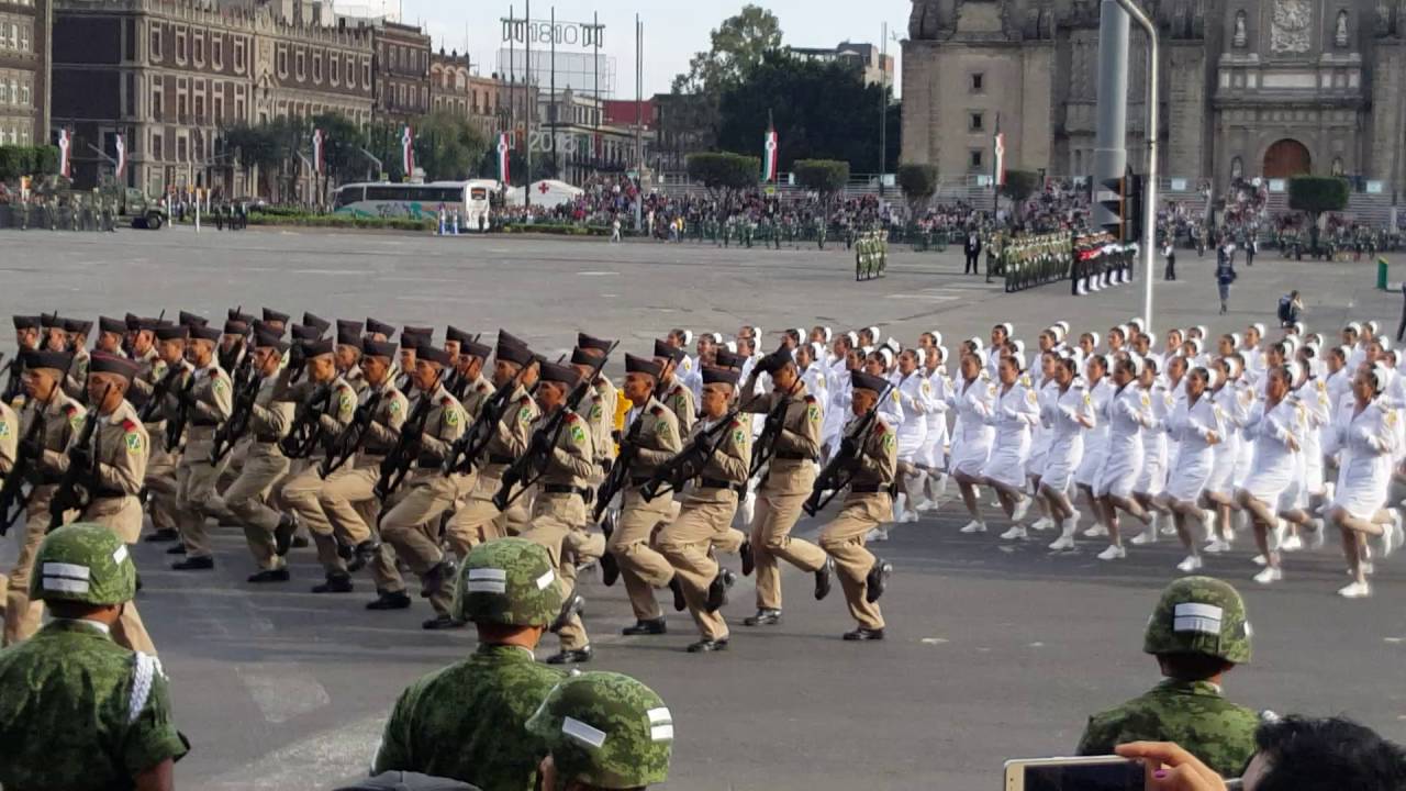 Desfile Militar México 2016 Ensayo de desfogue de tropas