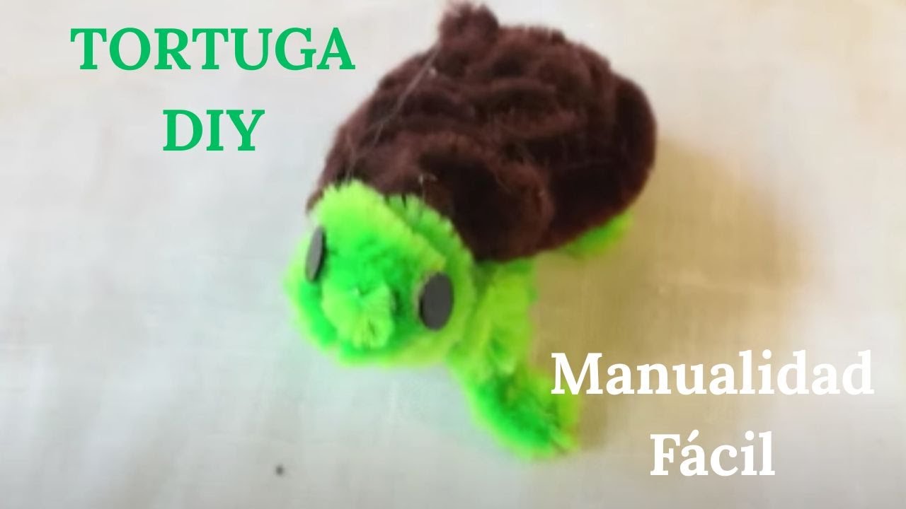 HAZ UNA TORTUGA CON LIMPIA PIPAS EN 10 MINUTOS ✨💕🐢MANUALIDAD FÁCIL!