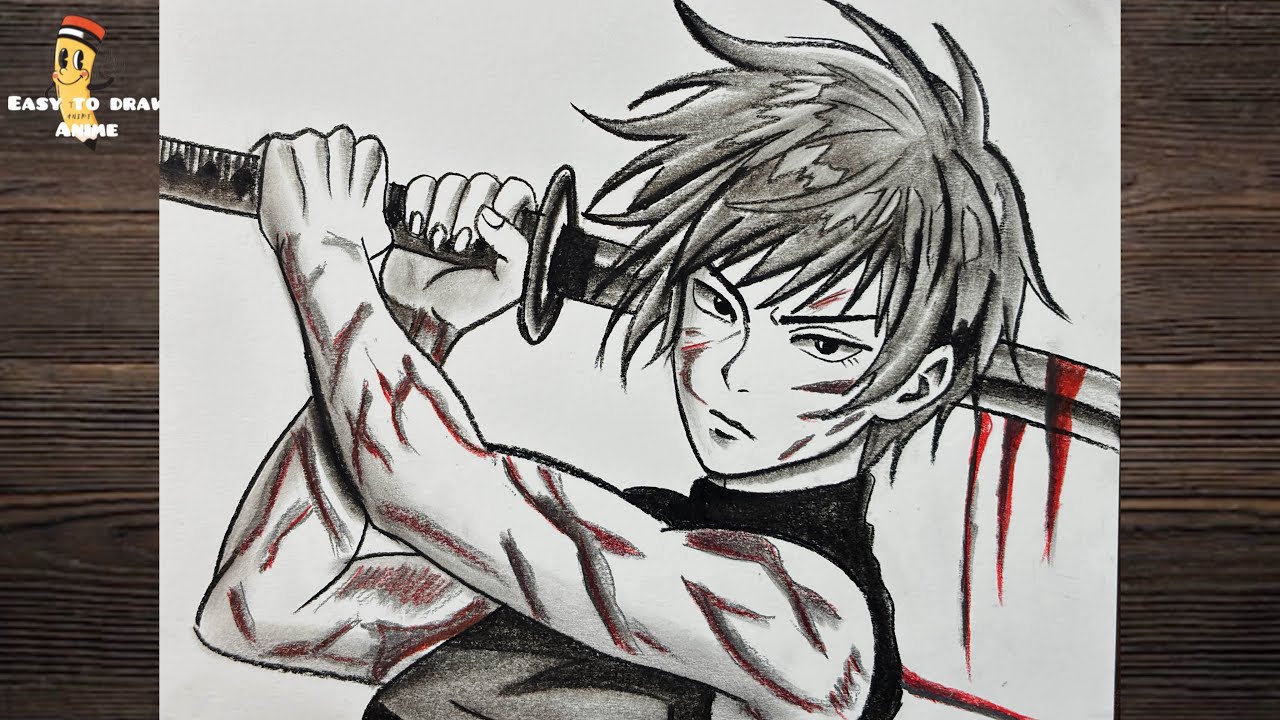 How to draw Maki Zenin step by step || Jujutsu Kaisen drawing tutorial || Easy to draw anime