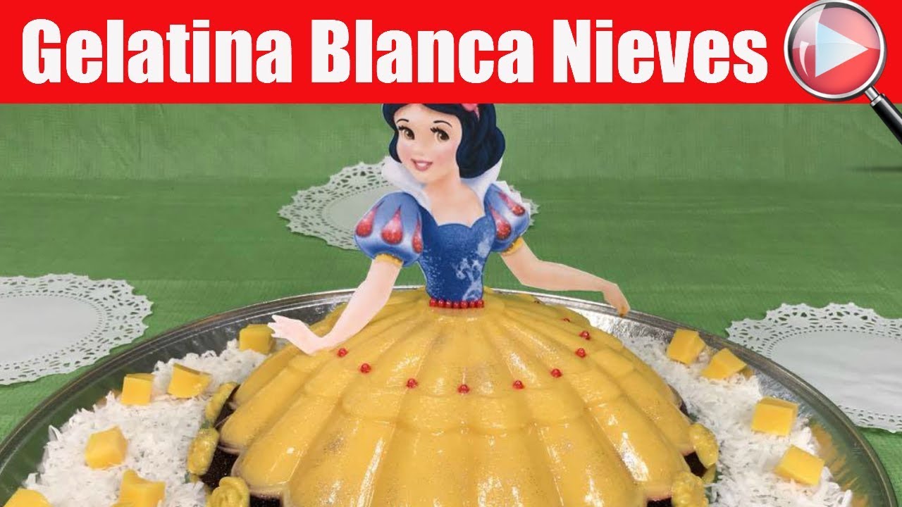 GELATINA DE PRINCESA BLANCA NIEVES 👑 ¡DIVERTIDA, FÁCIL Y PERFECTA PARA FIESTAS INFANTILES!