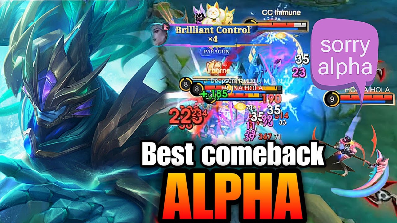 Best comeback !! ALPHA !! don't ever try to bully alpha !! - MLBB