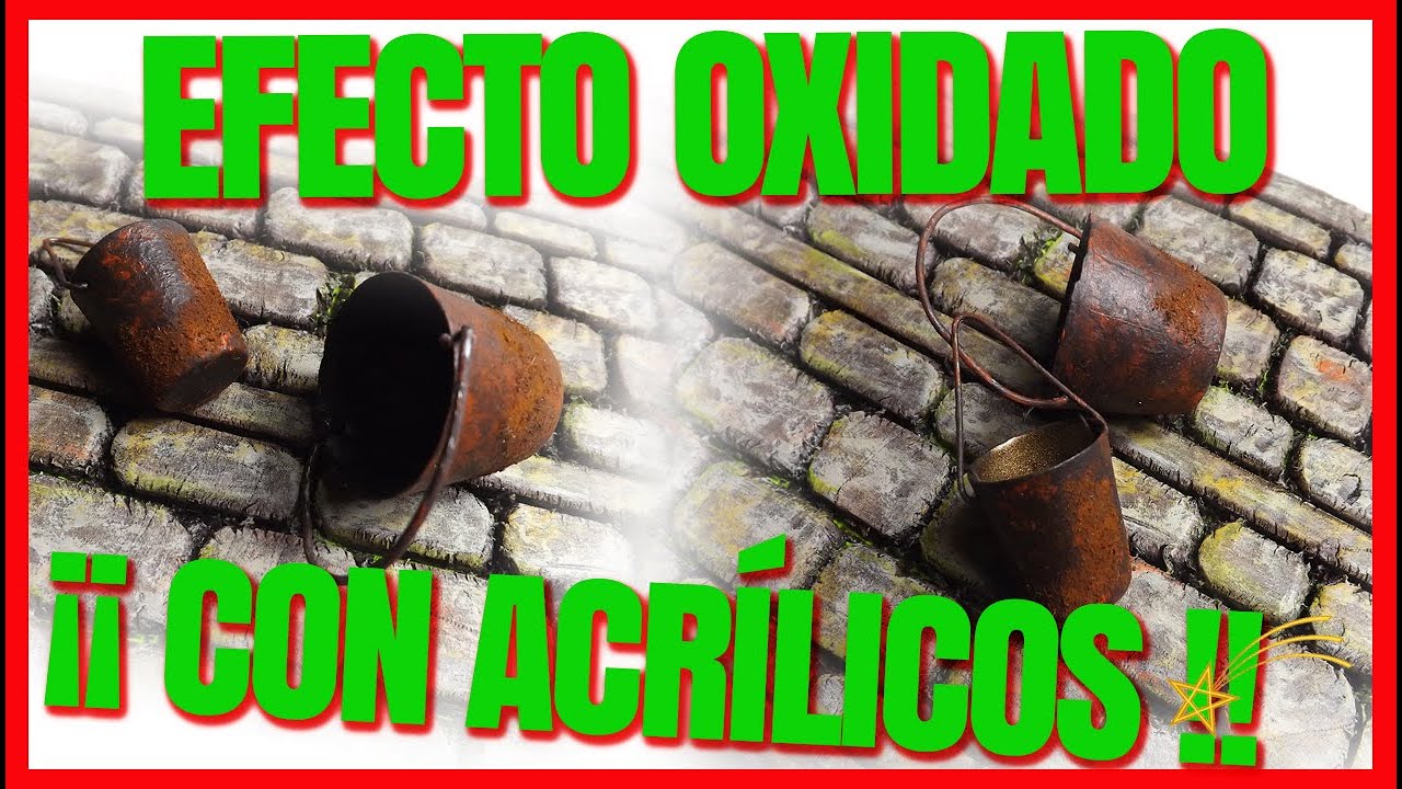 📢 Efecto oxidado con acrilícos para Belenes, paso a paso 🎯