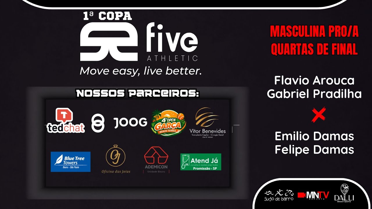 AO VIVO -1&deg; COPA FIVE ATHLETIC - DALLI BEACH SPORT - BAURU -SP