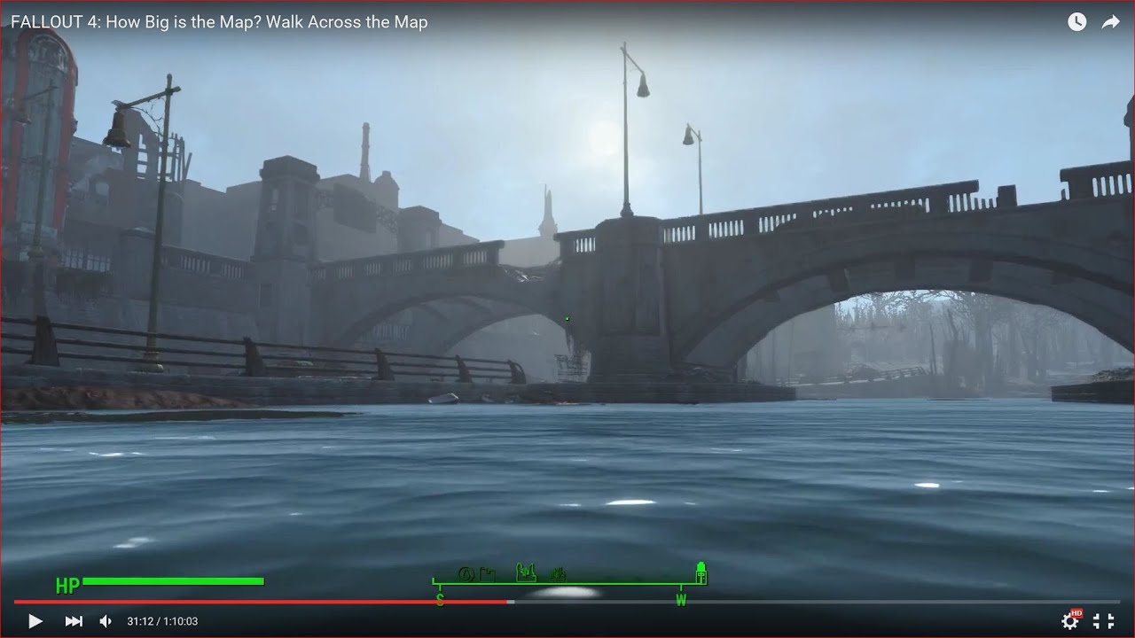 HOW BIG IS THE MAP in Fallout 4? Walk Across the Map