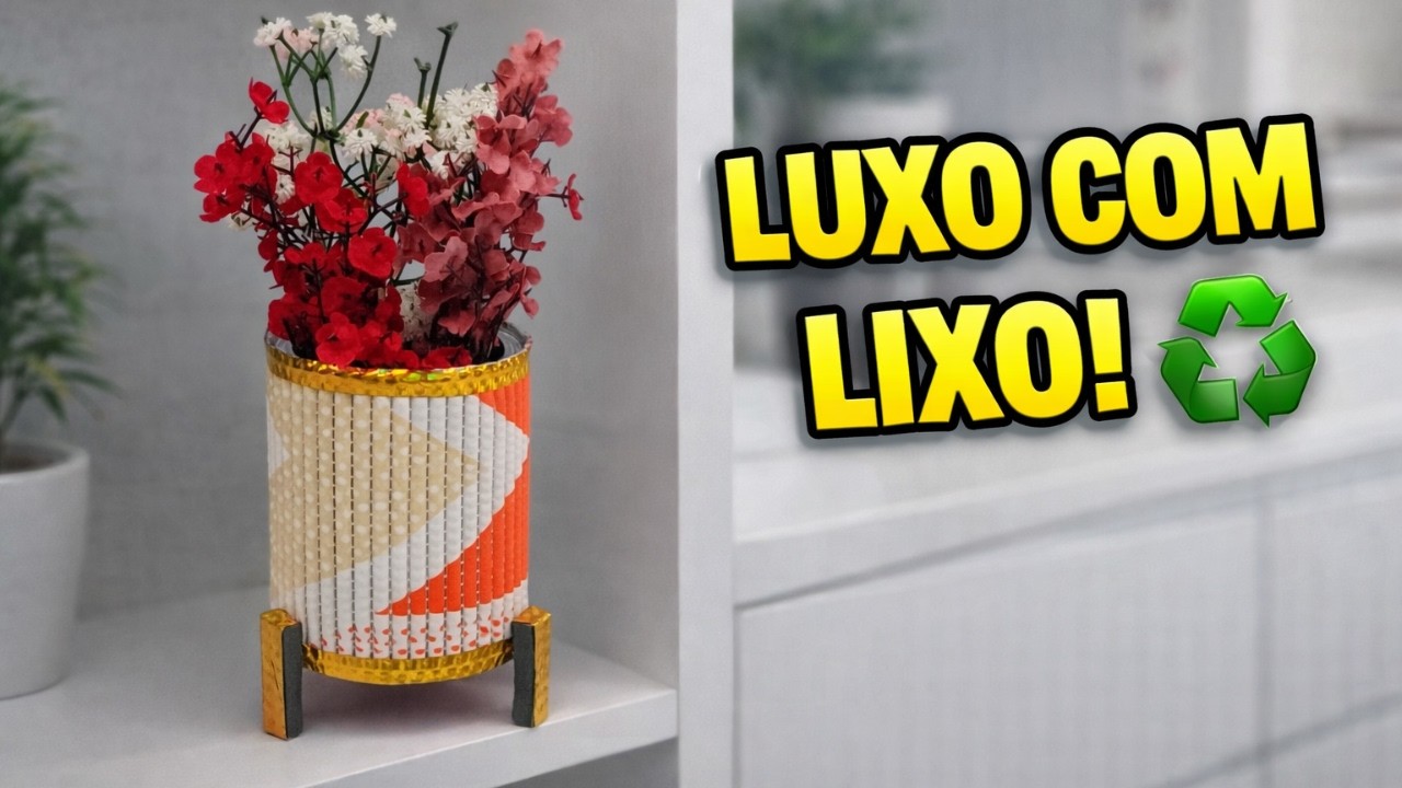 Artesanato com Reciclagem ♻️  Cachepot Simples e Bonito