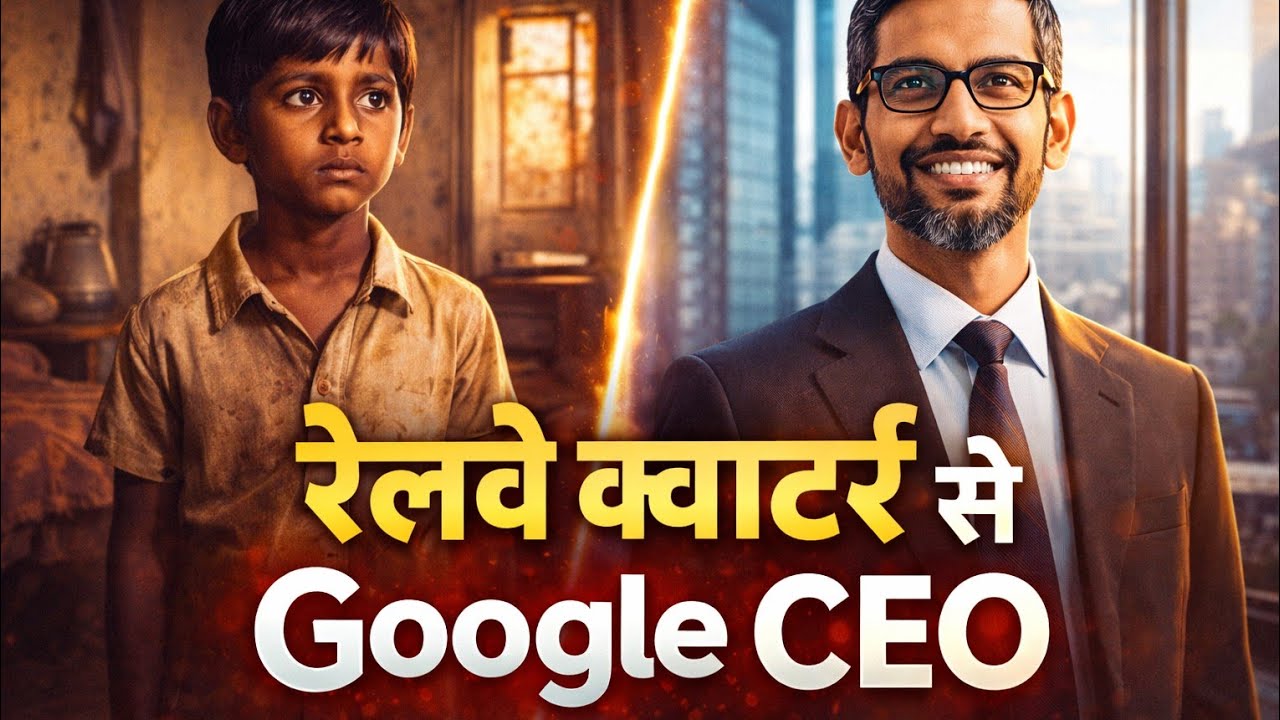 रेलवे क्वार्टर से Google CEO तक | Sundar Pichai #HindiMotivation #LifeStory #YouTubeMotivation