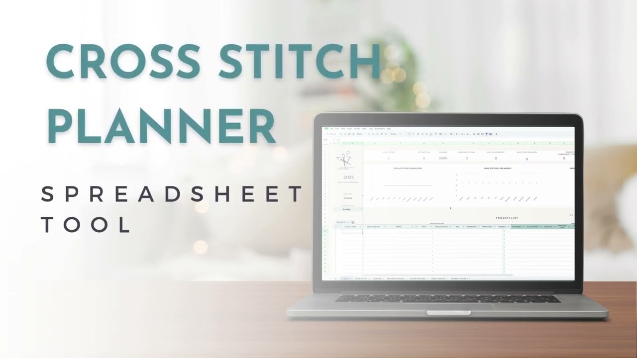 Cross Stitch Planner Tutorial (Google Sheets & Excel) | Organize WIPs, Floss, and Kits 🧵✨