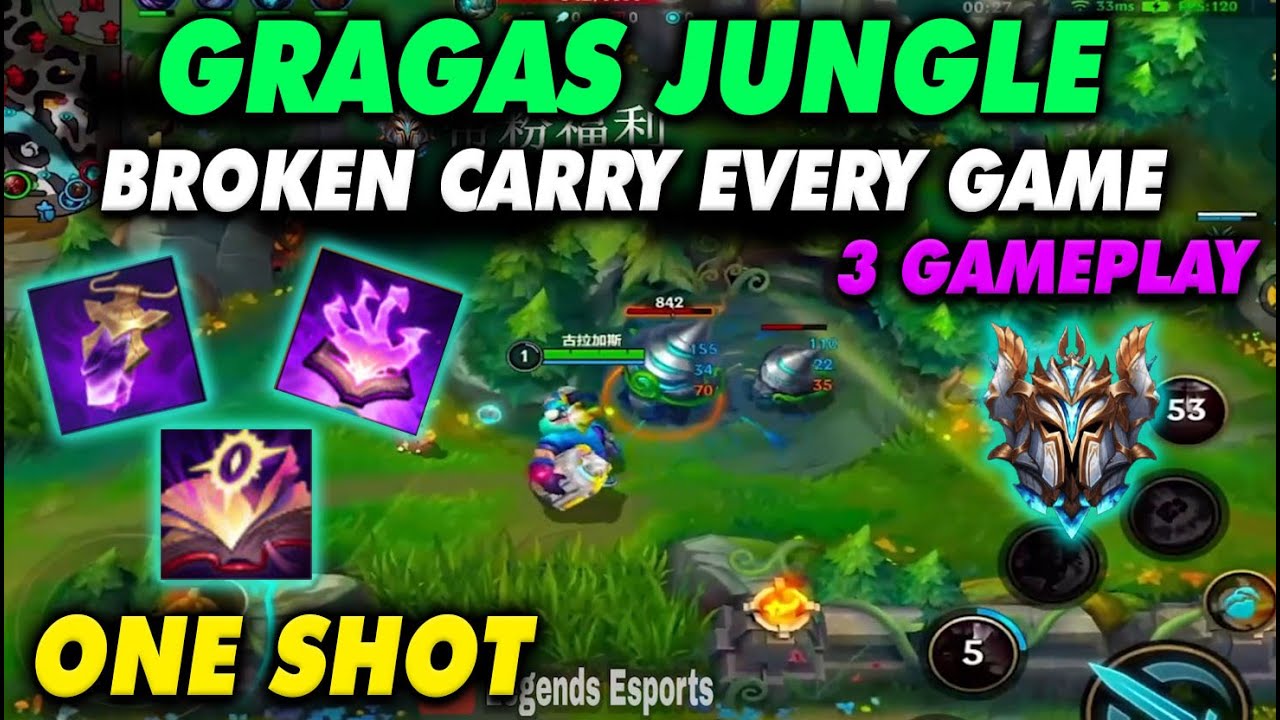 Gragas WILD RIFT Jungle BROKEN Carry Every Game, Team Always Feeding Hard | 3 Gameplays - Sovereign