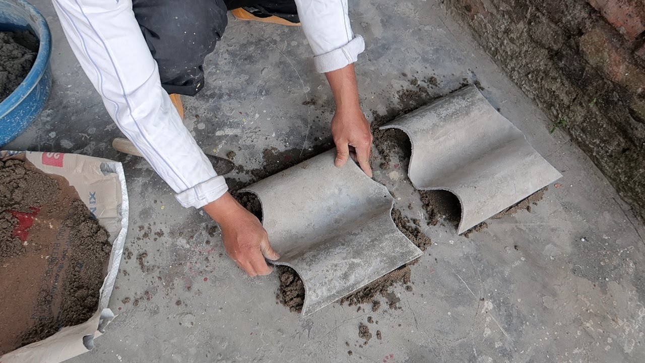 Ideas Step By Step With Cement For You - Tip Build a Plant Pots From Fiber Cement Roof Easy
