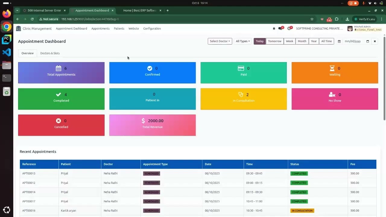 Softprime clinic management odoo