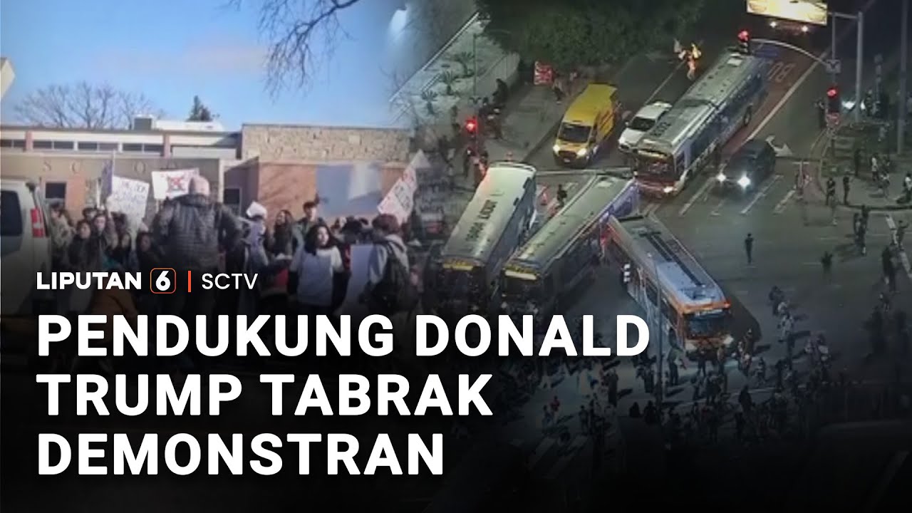 Pendukung Donald Trump Tabrak Demonstran | Liputan 6