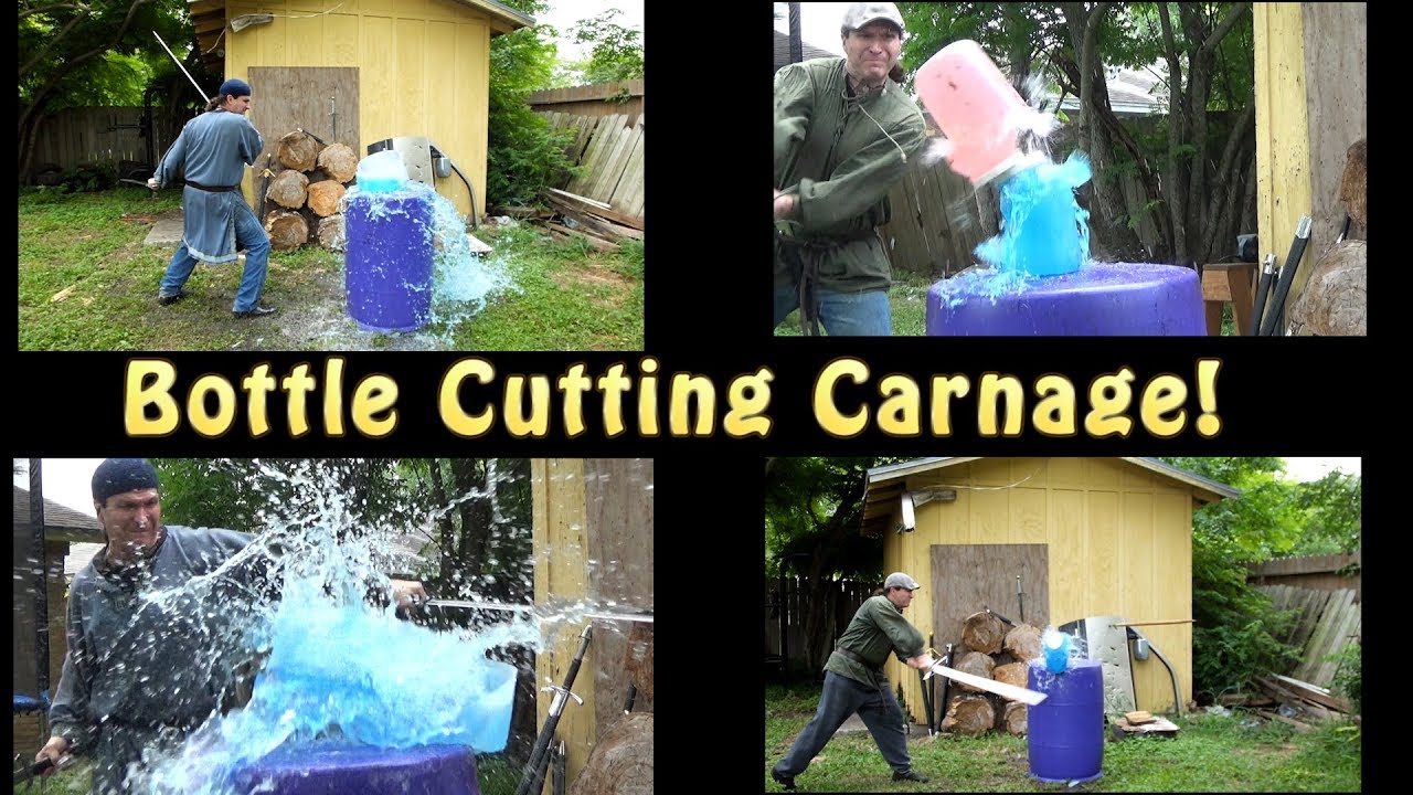 Medieval Swords Bottle Cutting Carnage!