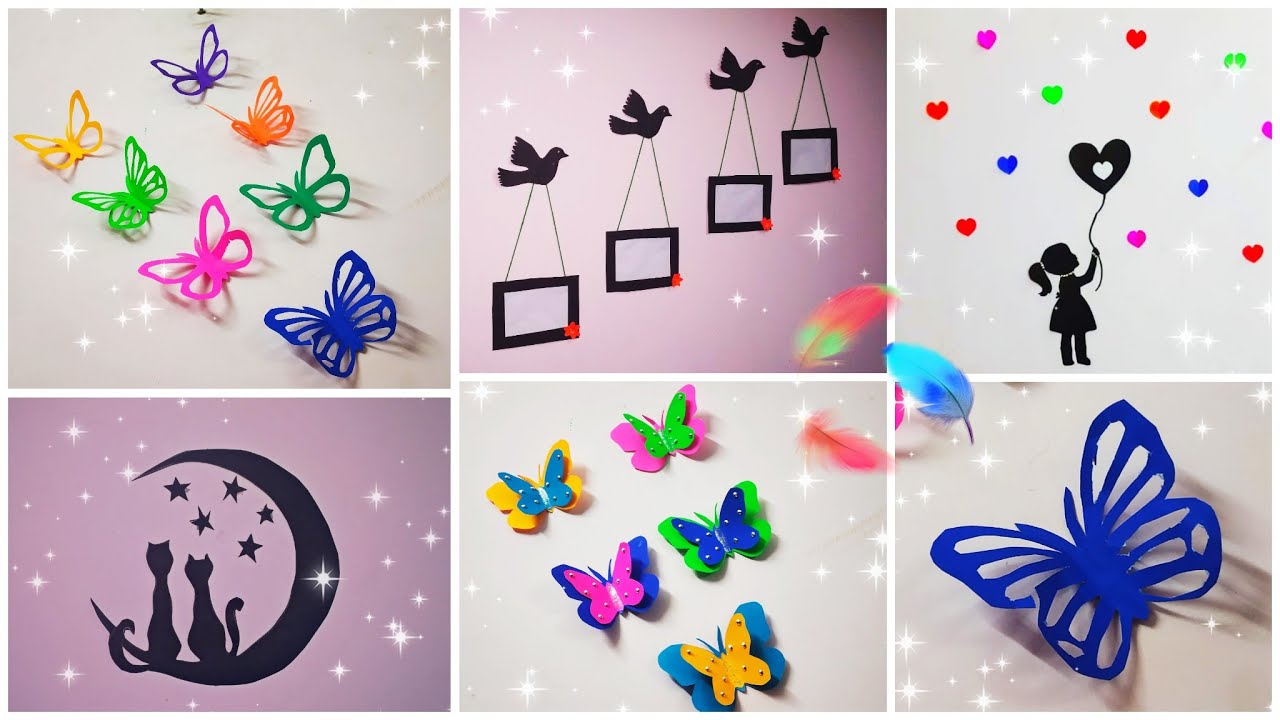 5 Unique Wall Sticker ideas -3 / Wall hanging - DIY Crafts - 3D Room decor - Home Decorating Ideas