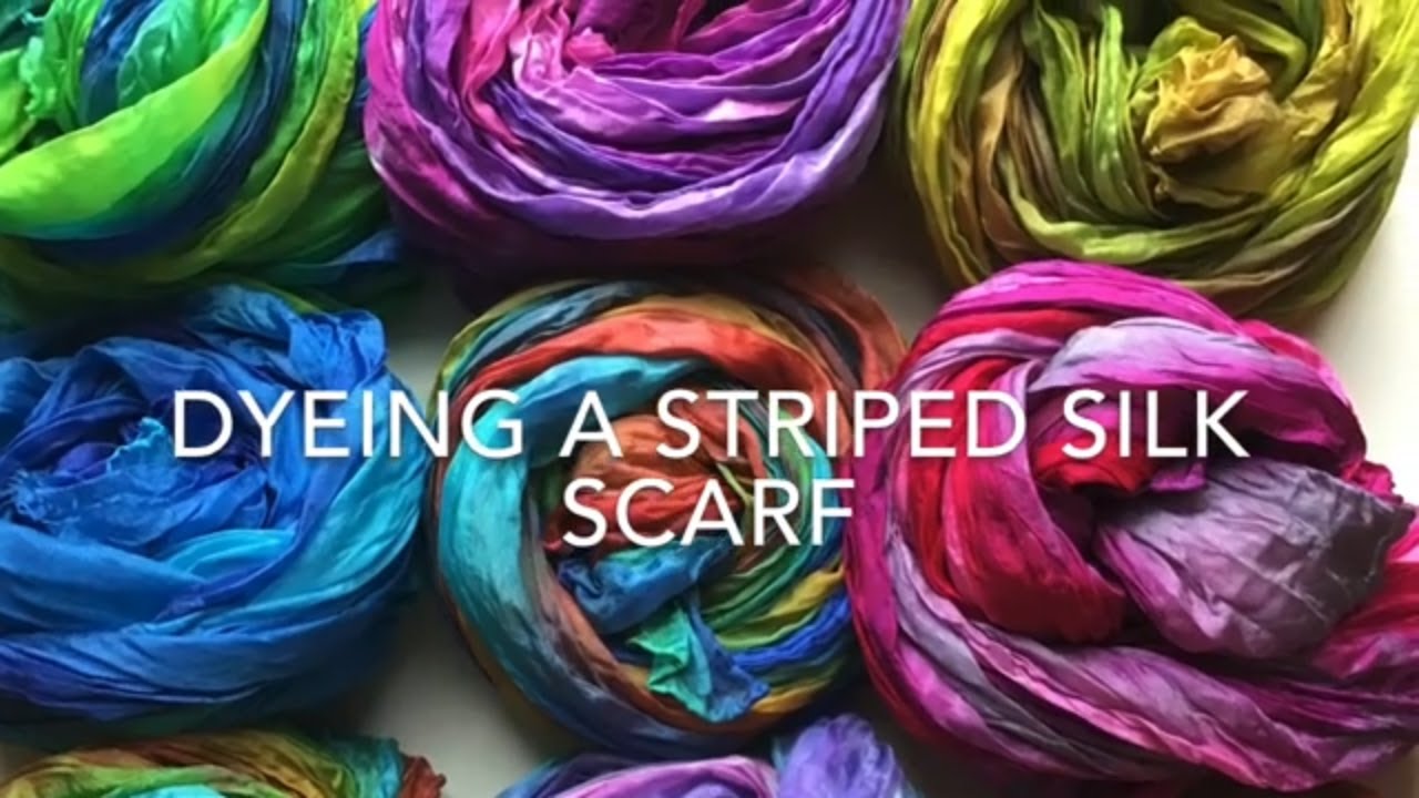 Dyeing a Silk Scarf in Stripes Fibre Reactive Dyes