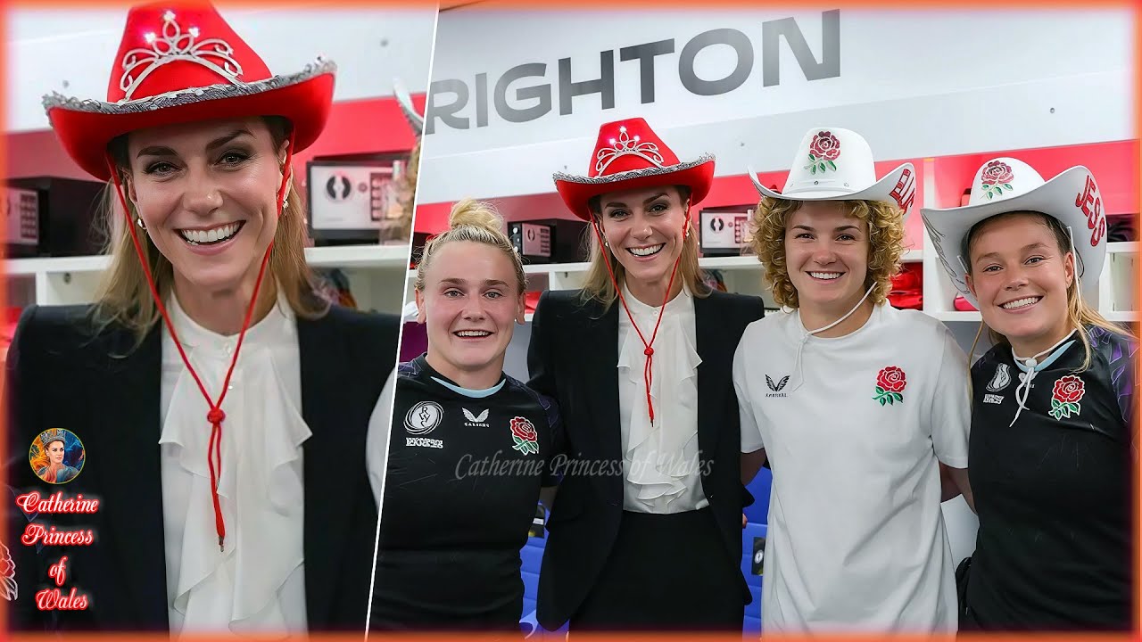 Кэтрин выражает свою поддержку Англии, представляя редкие закулисные кадры финала женского Кубка ...