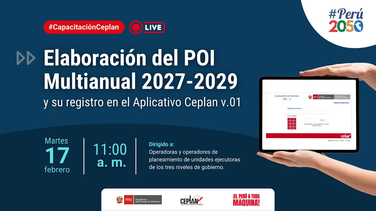 Elaboración del POI Multianual 2027-2029 y su registro en el Aplicativo Ceplan v.01