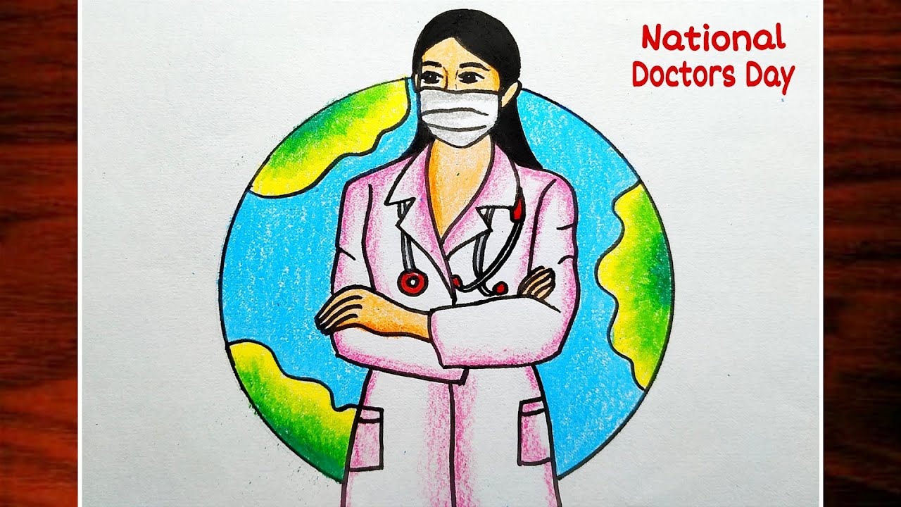 Doctor's Day Drawing Easy|National Doctor's Day Poster|How To Draw World Doctor's Day Drawing
