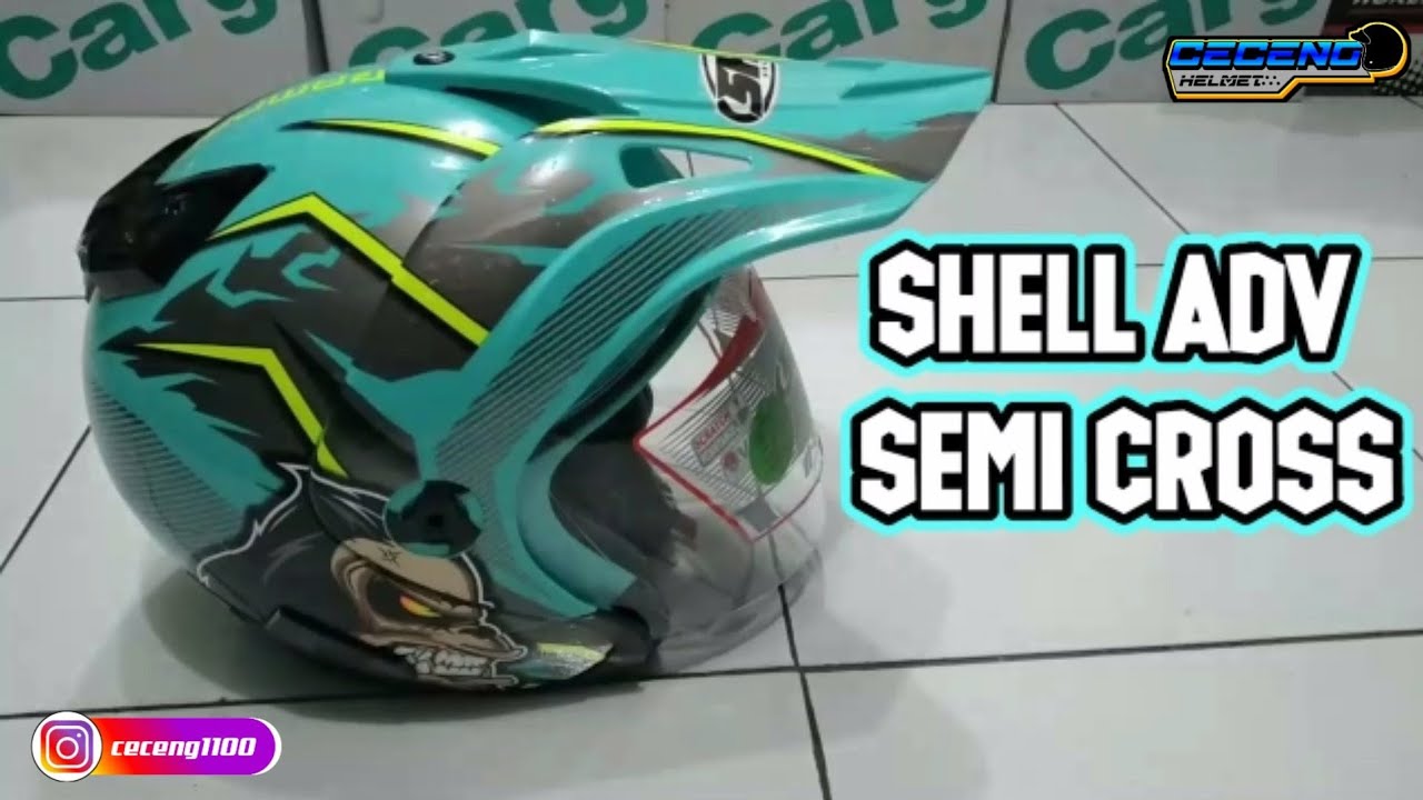 HELM SHEL ADV SEMI CROSS MOTIF  #reviewhelmshelladv #unboxinghelmshelladv