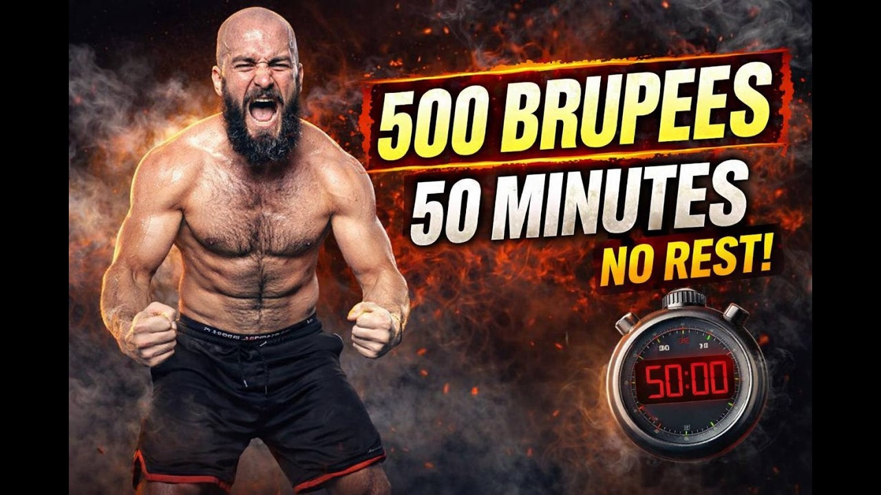 500 BRUPEES in 50 Minutes 🔥 NO REST – Insane Home Workout Challenge