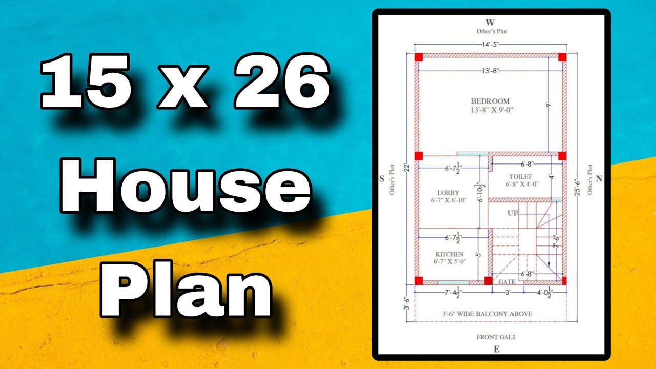15 by 26 House Plan | 15x26 House Plan Design | Ghar ka Naksha | 1 BHK house plan #architecture