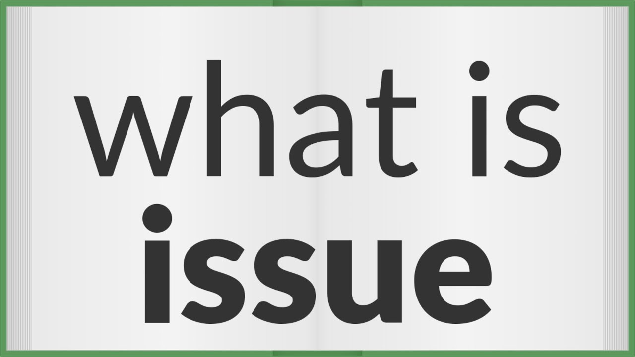 Issue | meaning of Issue