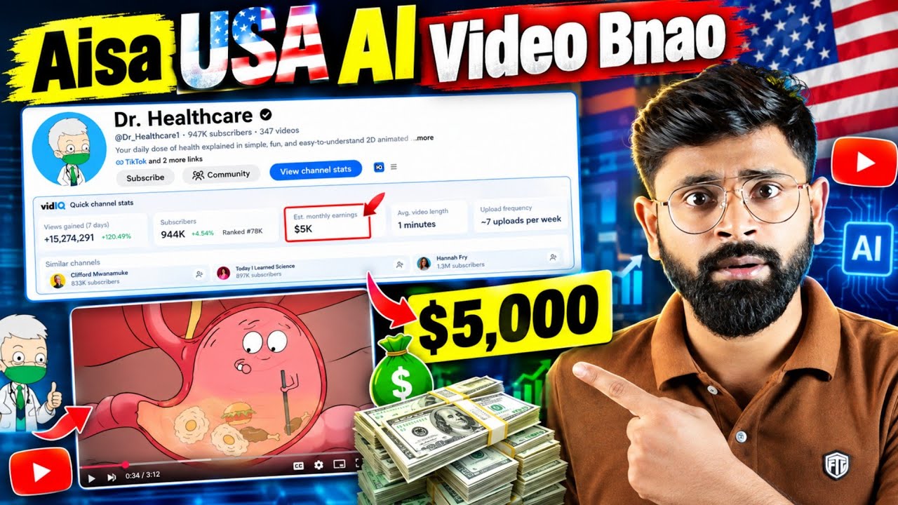 USA Viral Health Content कैसे बनाएं? | Dr. Healthcare जैसी AI Health Videos कैसे बनाएं?