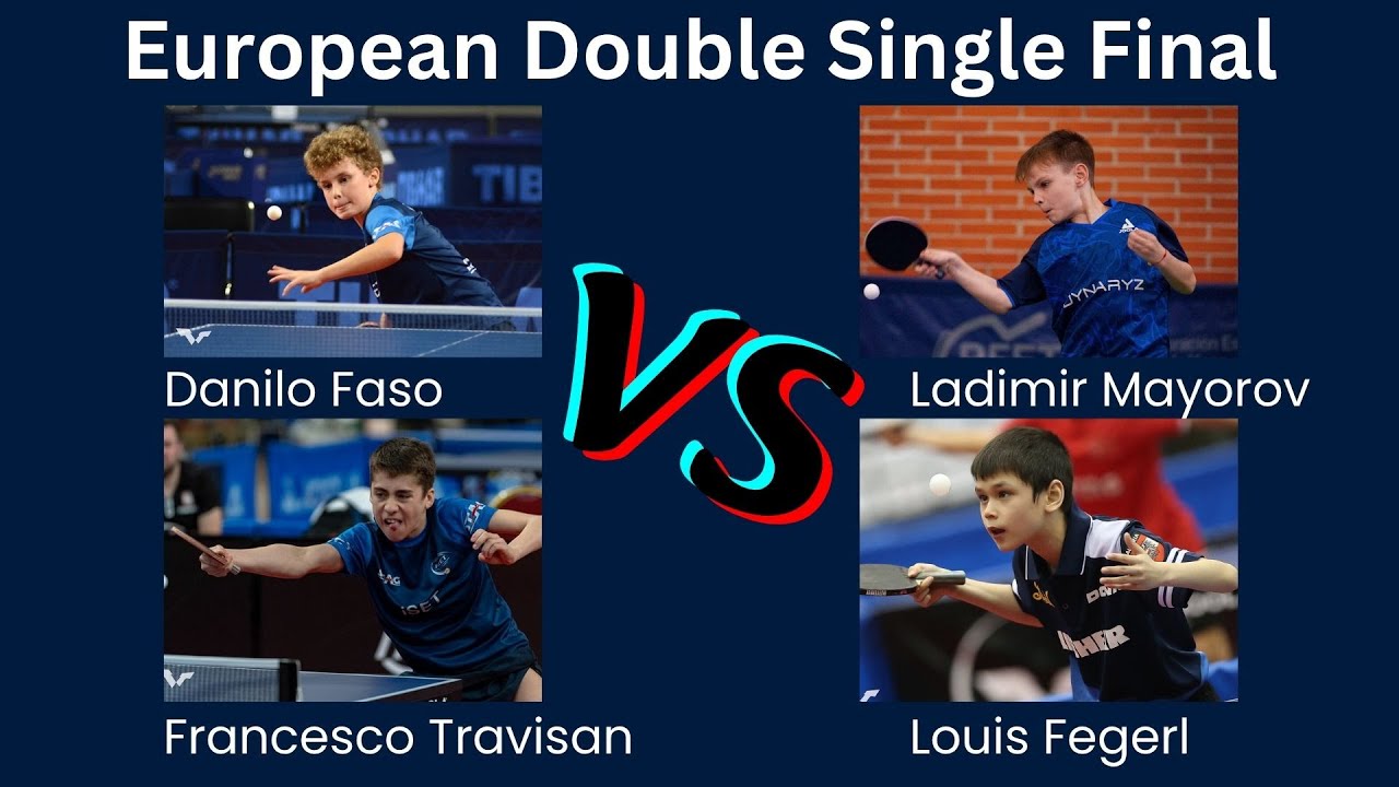 Danilo FASO/Francesco TREVISAN-Ladimir MAYOROV/Louis FEGERL European Youth Final #sport #tabletennis