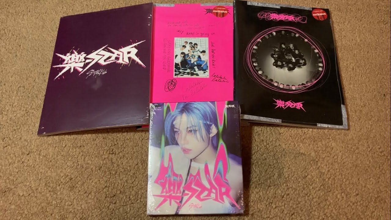 Stray Kids ROCK-STAR Unboxing Limited Star, Target Exclusive Rock, Roll, & Felix Postcard Versions