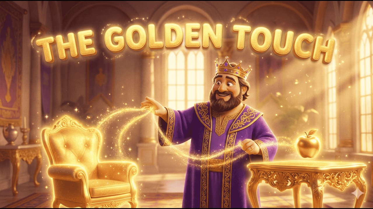 King Midas and the Golden Touch: Slow English Moral Story for Kids | Kidz Education Story Time