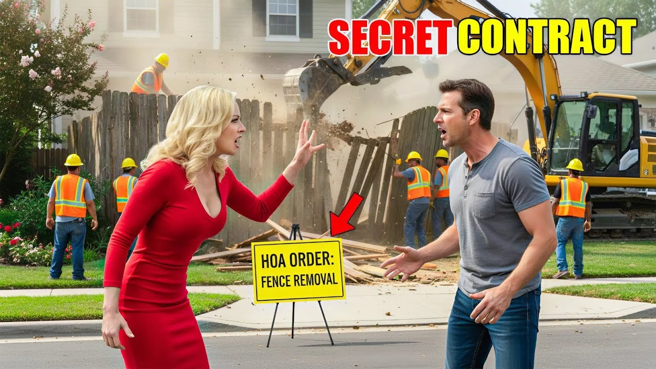 HOA Chainsawed My Fence For A Trail — But I Found Her Son’s Secret Contract