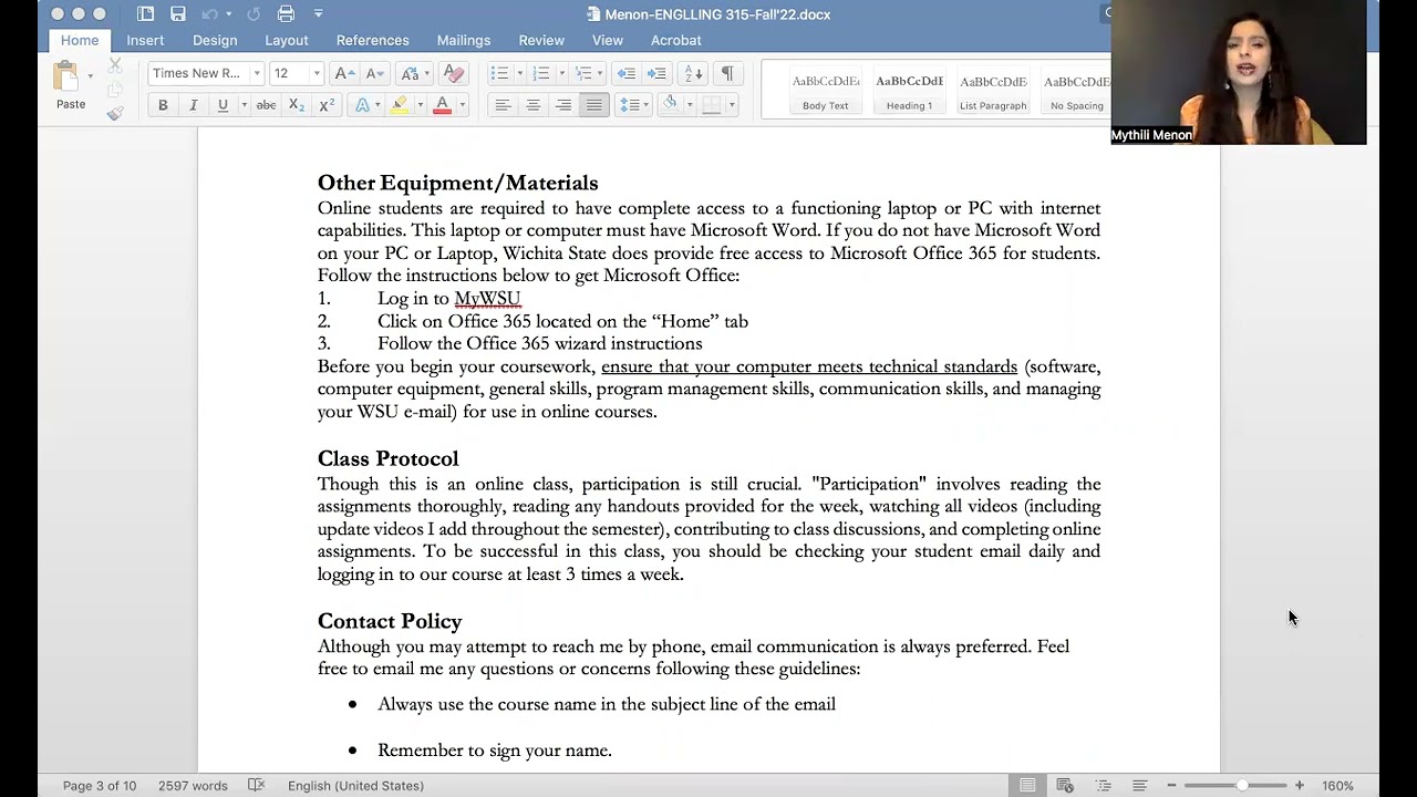 LING/ENGL 315: Introduction to English Linguistics, Fall 2022, Syllabus Introduction Video