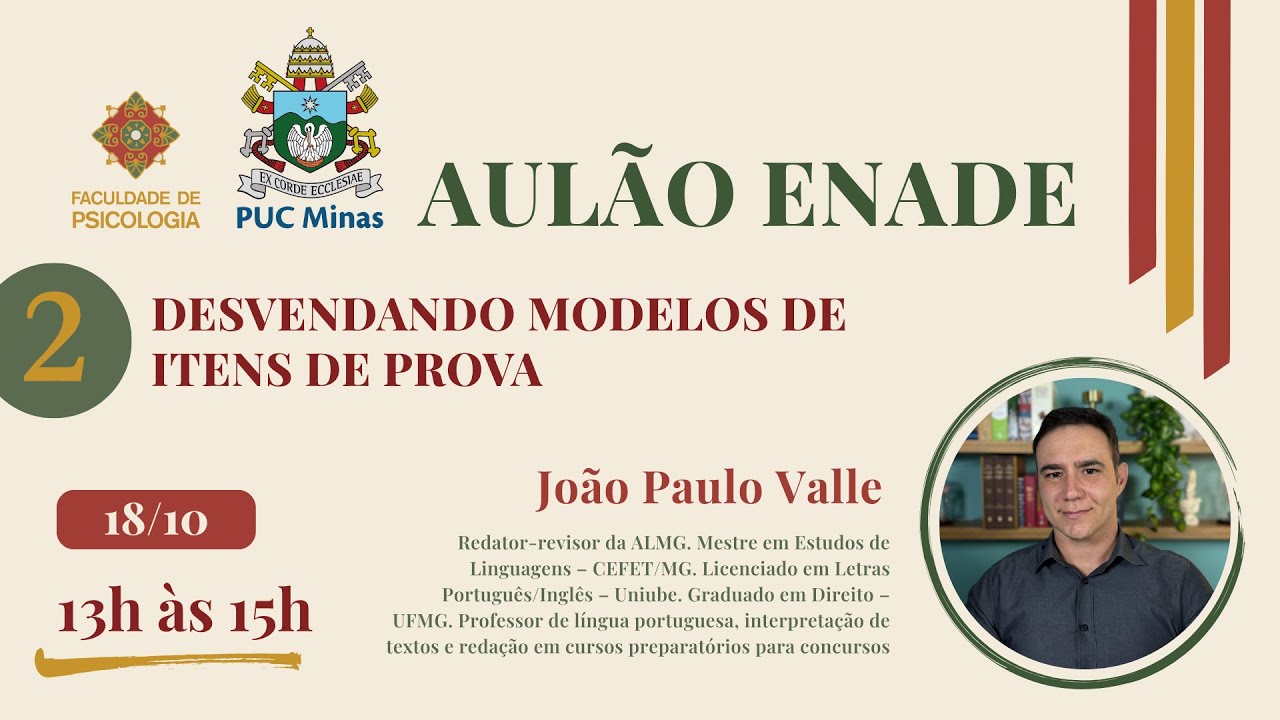 Aulão ENADE FAPSI - Desvendando modelos de itens de prova