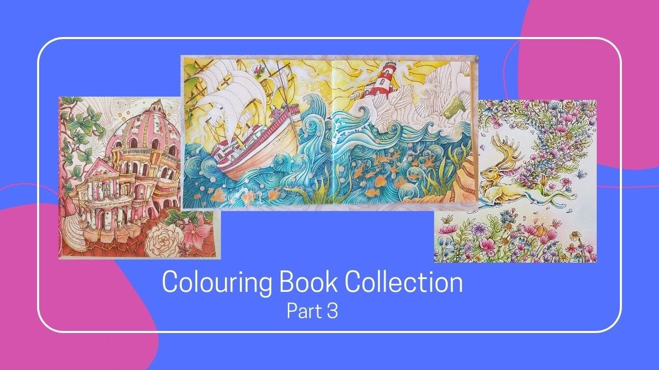 Colouring book collection including all W.I.Ps and finished pages. Part 3 - Big, square books