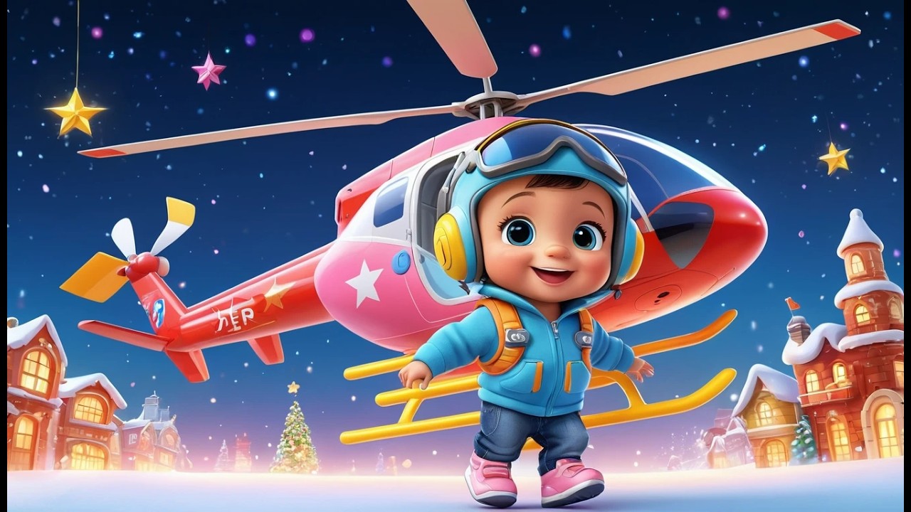 Helicopter New Year Rescue Flight | Happy New Year Rescue Song for Toddlers