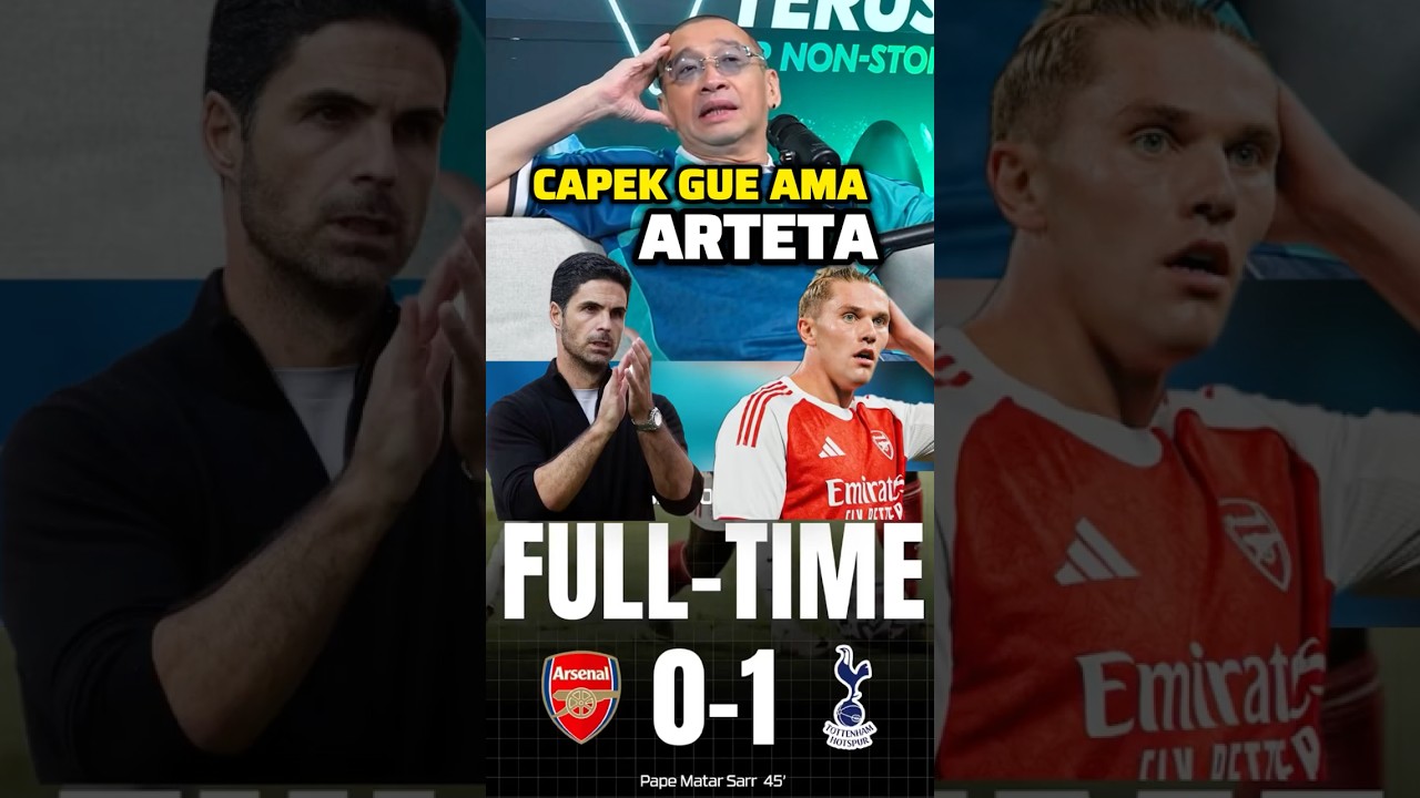 Reaksi Coach Justin Arsenal kalah vs Spurs 🤣 #coachjustin #arsenal #gyokeresdebut