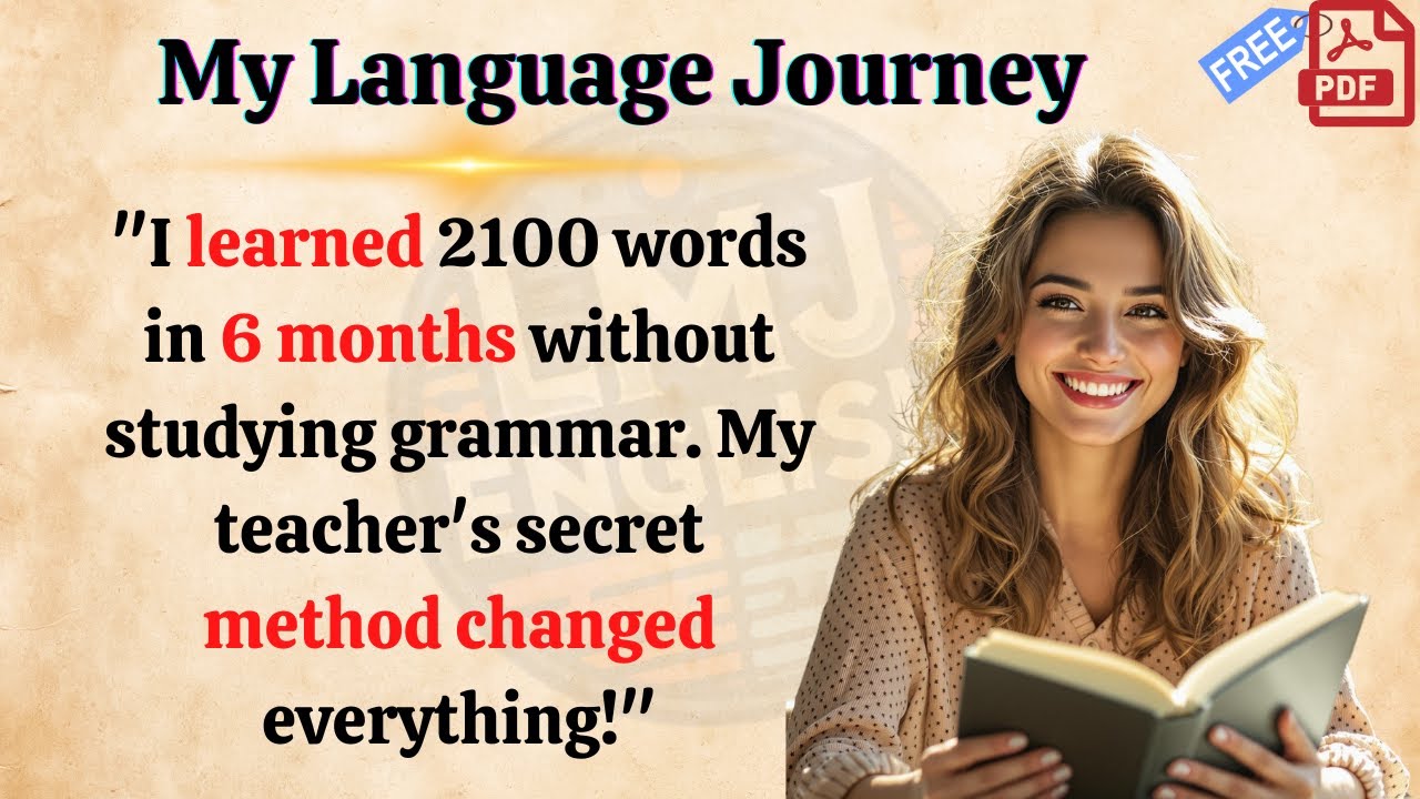 Learn English Through Story: My Language Journey | Beginner to Fluent Method | Graded reader